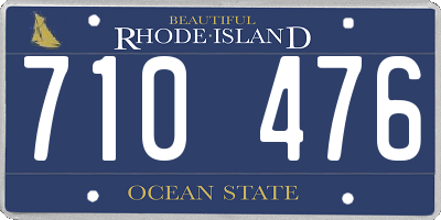 RI license plate 710476