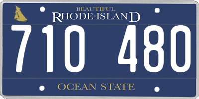 RI license plate 710480