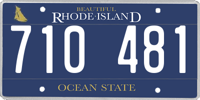 RI license plate 710481