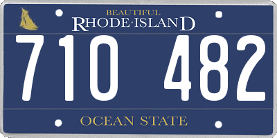 RI license plate 710482