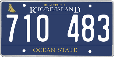 RI license plate 710483