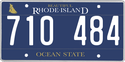 RI license plate 710484