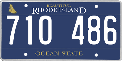 RI license plate 710486