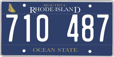 RI license plate 710487