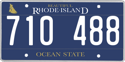 RI license plate 710488