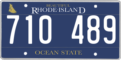 RI license plate 710489