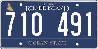 RI license plate 710491