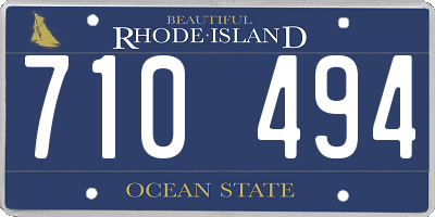 RI license plate 710494