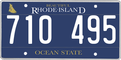 RI license plate 710495