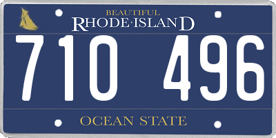 RI license plate 710496