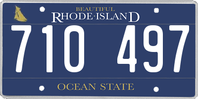 RI license plate 710497