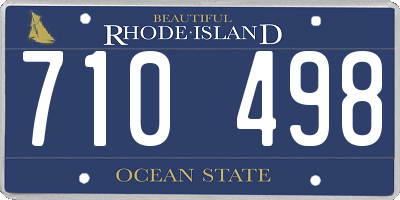 RI license plate 710498