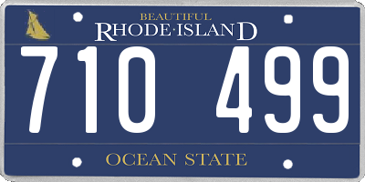RI license plate 710499