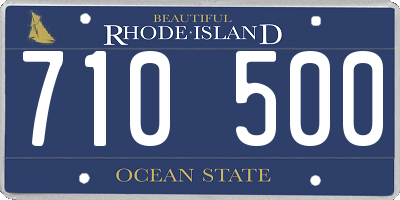 RI license plate 710500