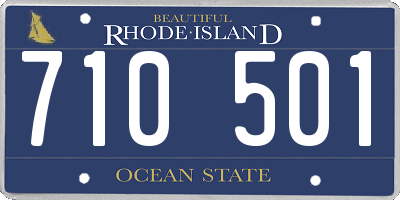 RI license plate 710501