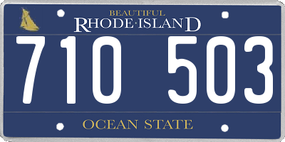 RI license plate 710503