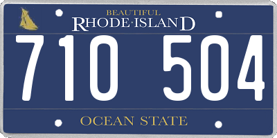 RI license plate 710504