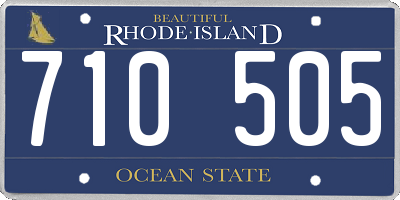 RI license plate 710505