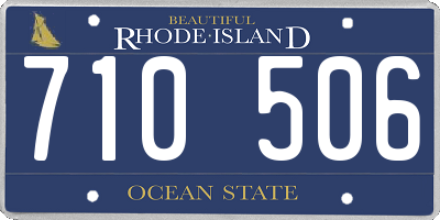 RI license plate 710506