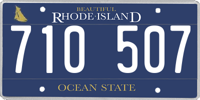 RI license plate 710507
