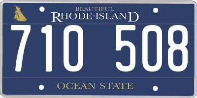 RI license plate 710508