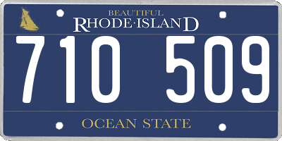 RI license plate 710509