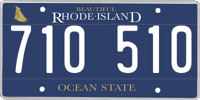 RI license plate 710510
