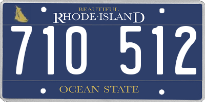 RI license plate 710512