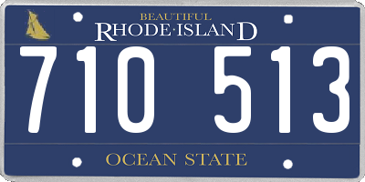 RI license plate 710513