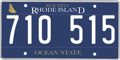 RI license plate 710515