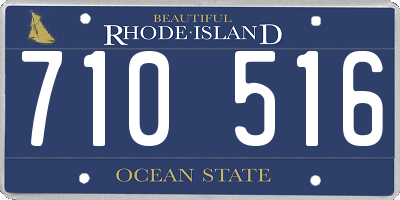 RI license plate 710516