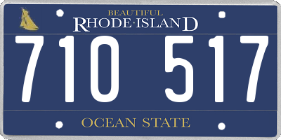 RI license plate 710517