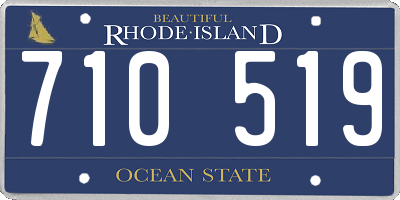 RI license plate 710519