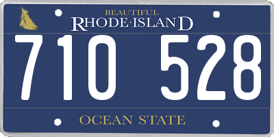 RI license plate 710528