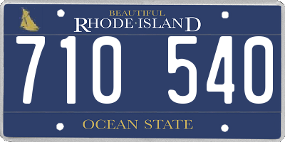 RI license plate 710540