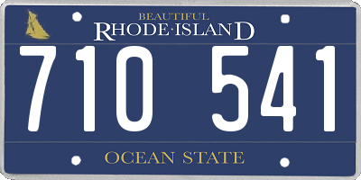 RI license plate 710541