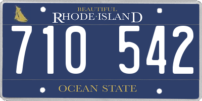 RI license plate 710542