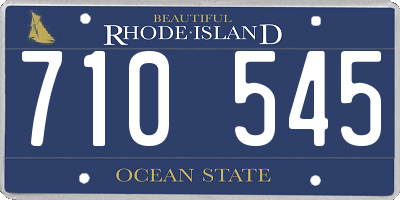 RI license plate 710545