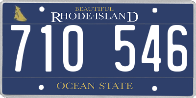 RI license plate 710546