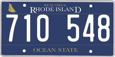 RI license plate 710548
