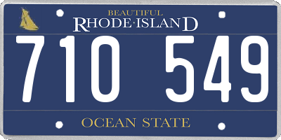 RI license plate 710549
