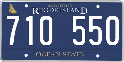 RI license plate 710550
