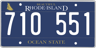 RI license plate 710551