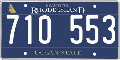 RI license plate 710553