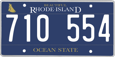 RI license plate 710554