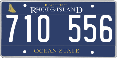 RI license plate 710556