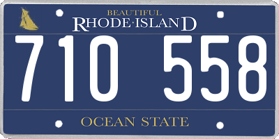 RI license plate 710558
