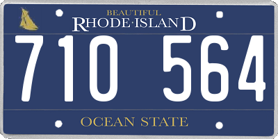 RI license plate 710564
