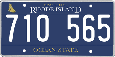 RI license plate 710565