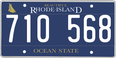 RI license plate 710568